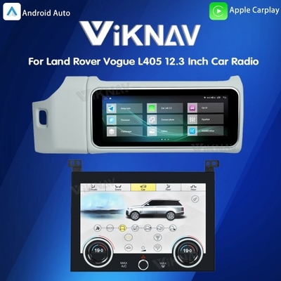 Viknav 12.3 Inch Touch Screen Car Radio And AC For Land Rover Range Rover Vogue L405 2013-2017 Multimedia Player GPS Navigation Head Unit (Ivory All)