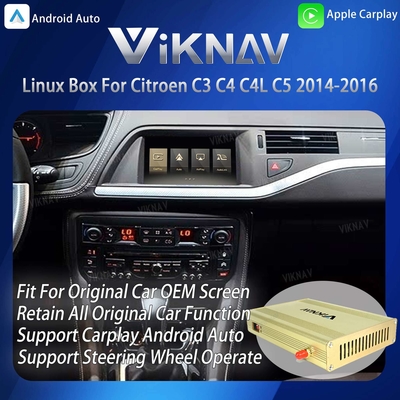 Viknav Linux Interface Box for Citroen C3 C4 C4L C5 2014-2016 Wireless CarPlay