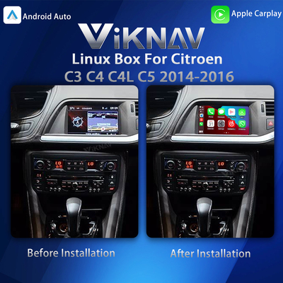 Viknav Linux Interface Box for Citroen C3 C4 C4L C5 2014-2016 Wireless CarPlay