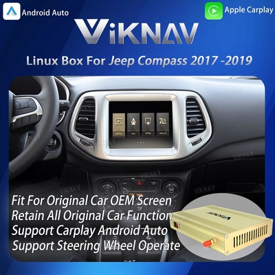 Viknav Linux Interface Box for Jeep Compass 2017-2019 Wireless CarPlay Android Auto
