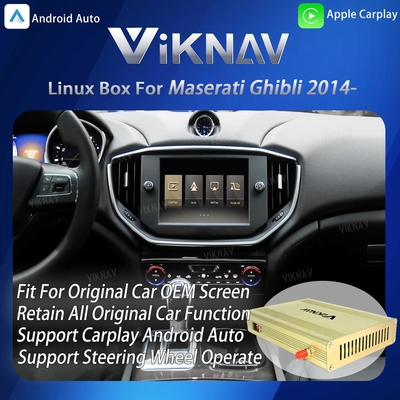 Viknav Linux Interface Box for Maserati Ghibli 2014 with Wireless CarPlay Android Auto