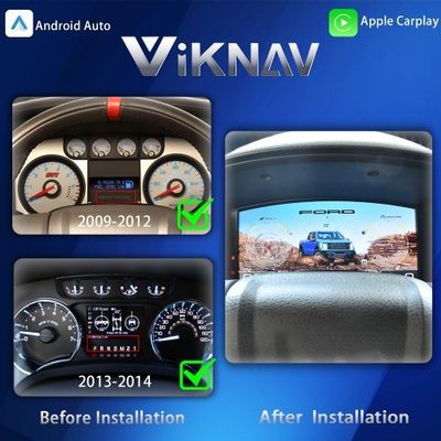 VIKNAV Digital Cluster Car SpeedoMeter For Ford F150 Raptor 2009-2012