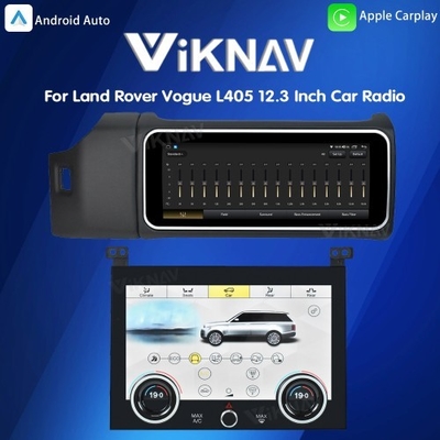 Viknav 12.3 Inch Touch Screen Car Radio And AC For Land Rover Range Rover Vogue L405 2013-2017 Multimedia Player GPS Navigation Head Unit (Black All)