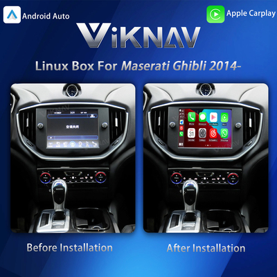 Viknav Linux Interface Box for Maserati Ghibli 2014 with Wireless CarPlay Android Auto