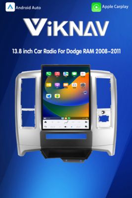 VIKNAV 13.8 inch Car Radio For Dodge RAM 2008-2011 Wireless Carplay